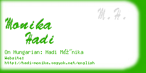 monika hadi business card